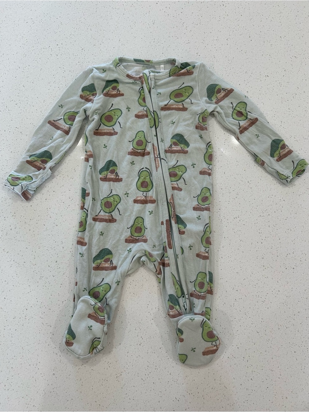 Baby Footie with Avocado Print - Angel Dear